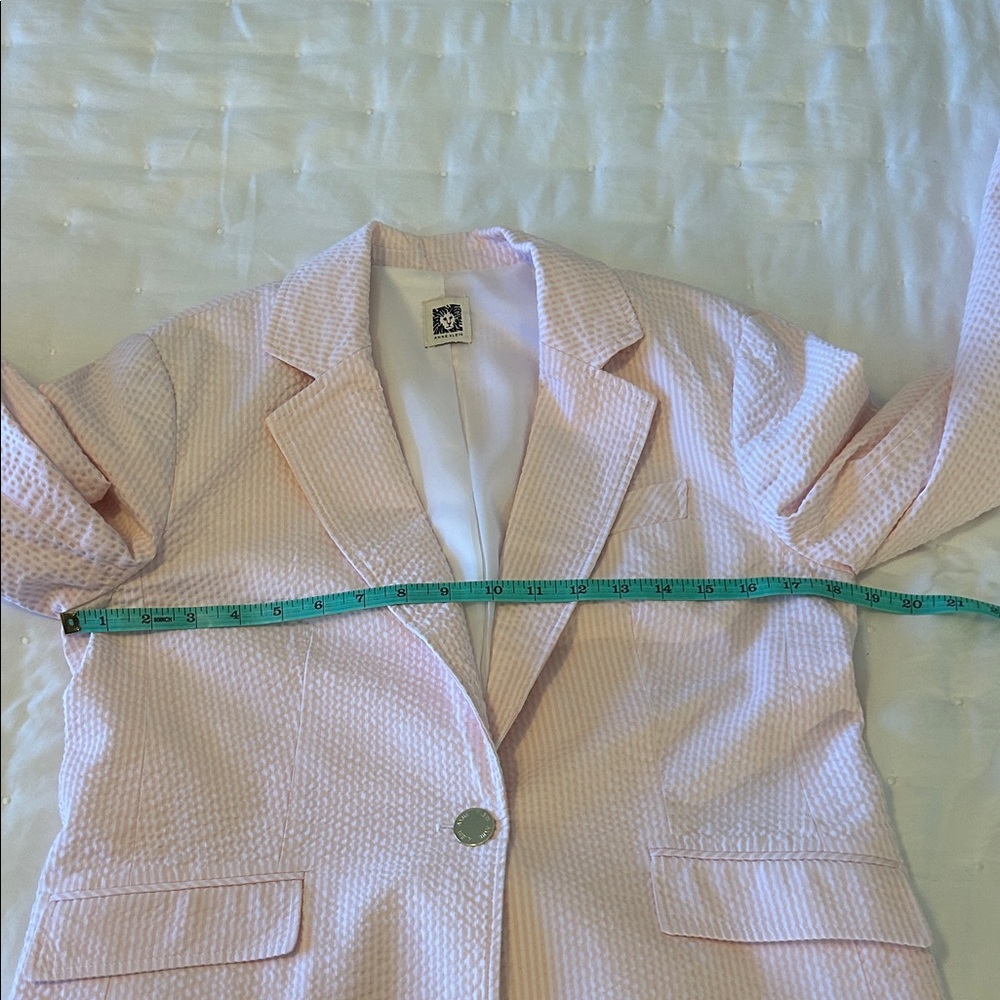 Anne Klein Pink Seersucker Blazer - Picture 9 of 10